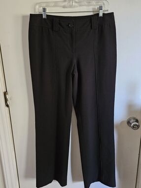 Ann Taylor Straight Leg Signature Fit Black Dress Pants Size 8